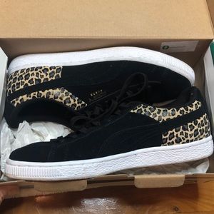 Cheetah print puma suede